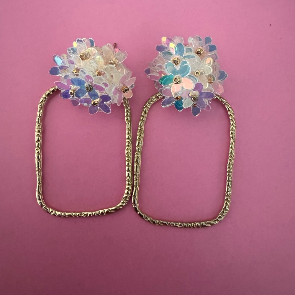 Floral Gold-Tone Earrings